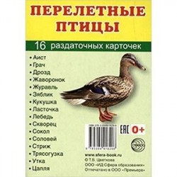 Раздаточные карточки 'Перелетные птицы' (16 карточек)