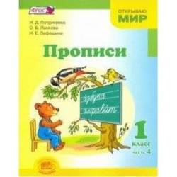 Прописи. 1 класс. К 'Букварю' Е.И. Матвеевой, И.Д. Патрикеевой. В 4-х частях. Часть 4. ФГОС