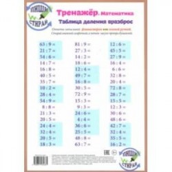 Математика. Таблица деления. Тренажёр, А4