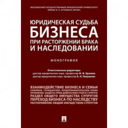 Юридическая судьба бизнеса при расторжении брака и наследовании.Монография