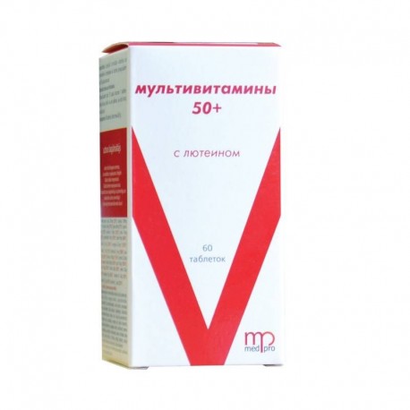 Мультивитамин 50+ с лютеином, 60 таб