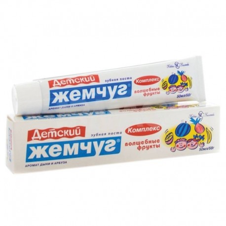 Зубная паста детская Новый Жемчуг Волшебные фрукты. 50 мл