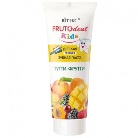 Детская гелевая зубная паста. Тутти-фрутти, 65 г