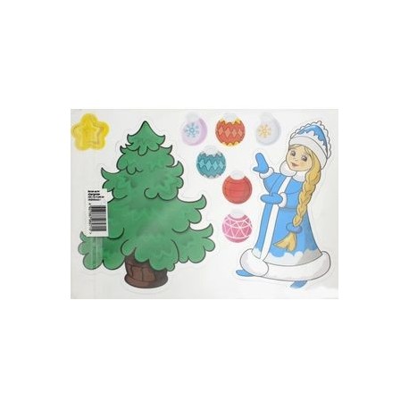 Магнит мягкий. Елочка и Снегурочка