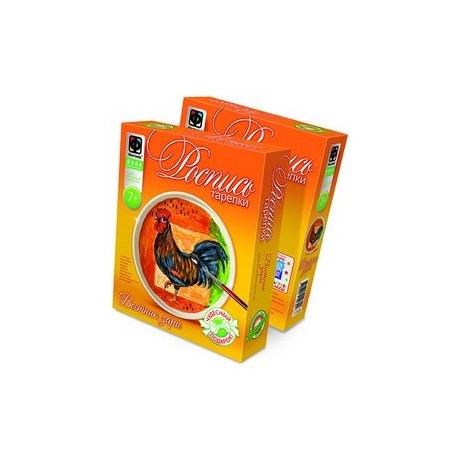 Роспись по тарелке 'Символ года. Вестник зари'