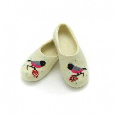 Войлочные тапочки Снегири. Размер 38