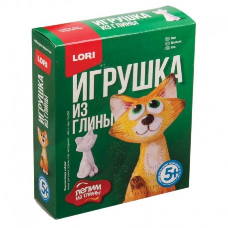 Игрушка из глины 'Кот'