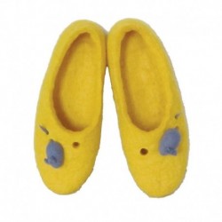 Детские тапочки желтые с Крыской - символом 2020 года. Размер 17