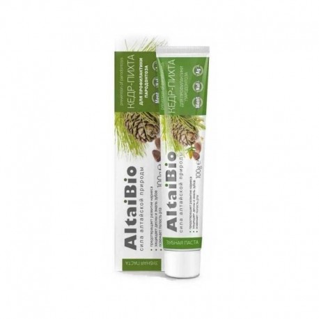 AltaiBio Зубная паста для профилактика парадонтоза Кедр-Пихта 75 мл