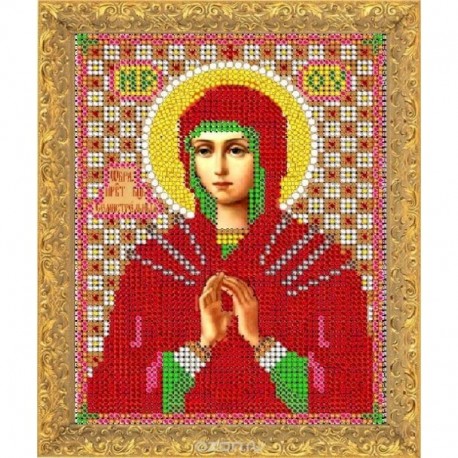 Набор для вышивания бисером  11,8х15,7 см , 737ОМ ' Пресвятая Богородица ' Семистрельная'