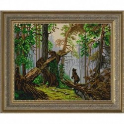 «Светлица» набор для вышивания бисером №225 «Утро в сосновом лесу»