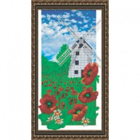 Набор для вышивания бисером «Мельница» 21,4x38,7 см