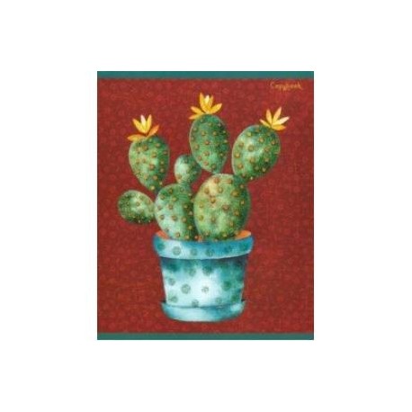 Тетрадь 'Изумрудные кактусы' (48 листов, А5, клетка, в ассортименте) (КБ486217)