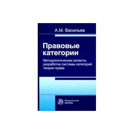 Правовые категории. Методологические аспекты разработки системы категорий теории права