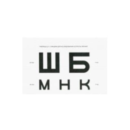 Таблица Сивцева для исследования остроты зрения