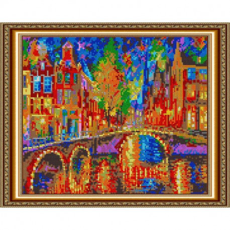 «Светлица» набор для вышивания бисером №422П «Амстердам» бисер Чехия, 30x24 см