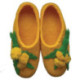 Войлочные тапочки желтые «Одуванчики», размер 36