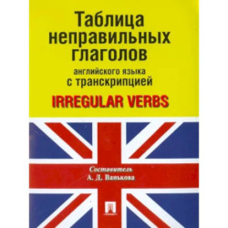 Таблица неправильных глаголов английского языка с транскрипцией