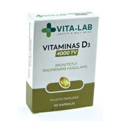 VITA-LAB Vitamin D3 4000 TV, 30 капсул