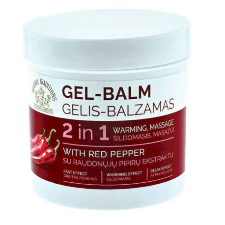 Гель-бальзам 2 в 1 с красным перцем, 250 мл