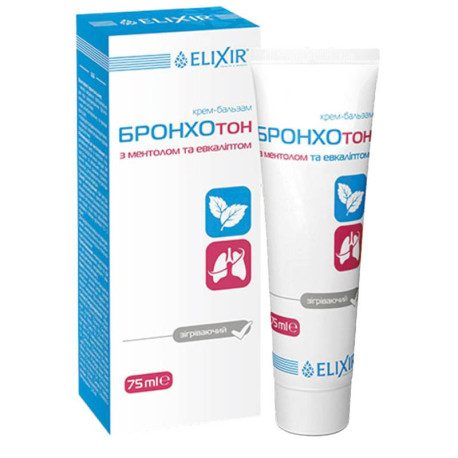 Крем Бальзам Бронхотон с Ментолом и Эвкалиптом, 75мл
