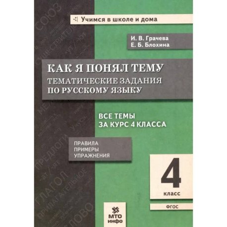 Русский язык 4класс Как я понял тему.Тематтические задания