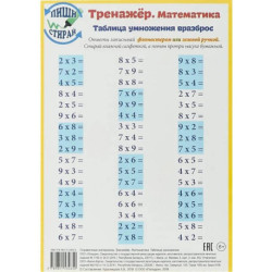 Тренажер. Математика. Таблица умножения А5