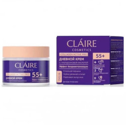 Дневной крем для лица с коллагеном 55+ Claire Cosmetics, 50 мл